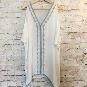 O’Neill Aztec embroidered gauze swim cover up tunic